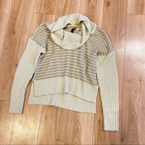 Le Temps Des Cerises Cowl Neck Knit Hi Lo Sweater Size Small
